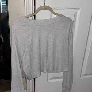 Double Zero Light Gray Women's Crop Top